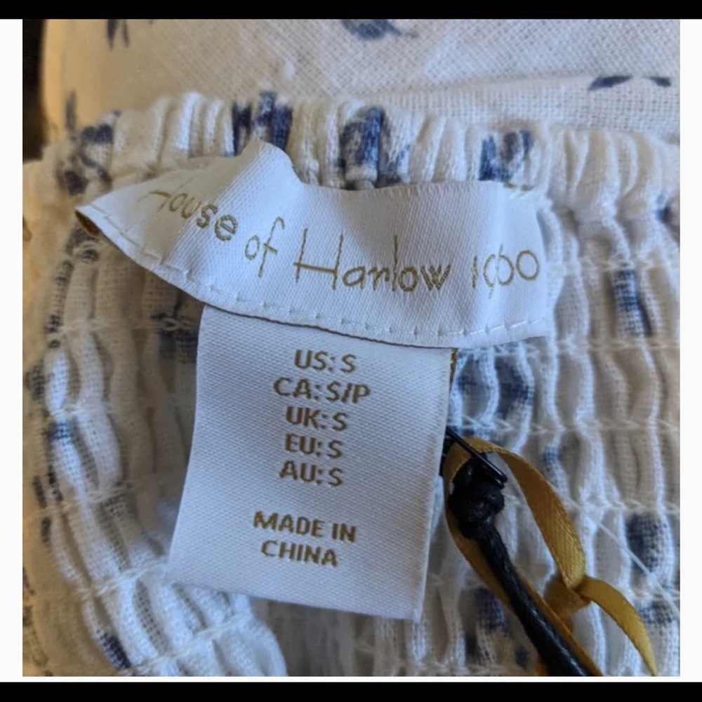 House of Harlow Linen Blend Floral Midi Dress S - Picture 4 of 13